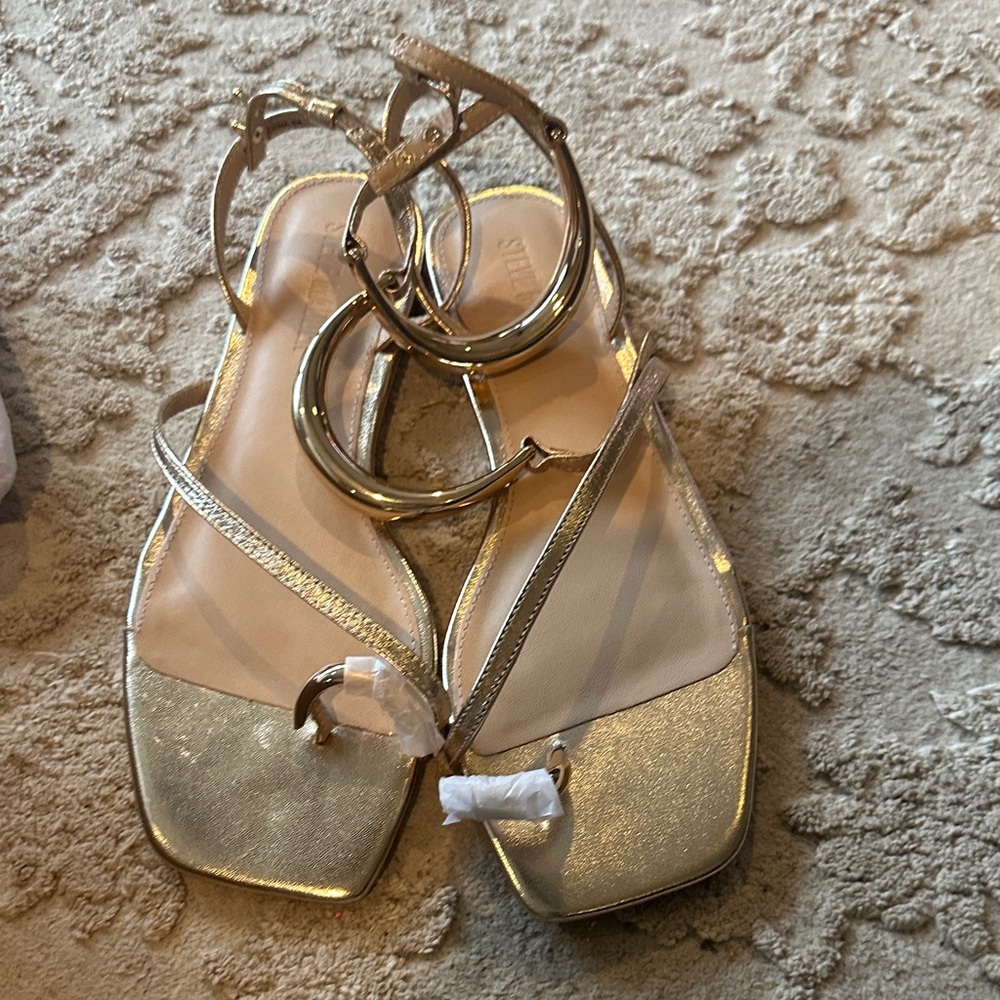 Steve Madden Gold Strappy Sandals